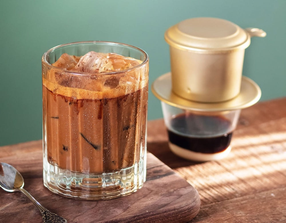 Vietnamese iced milk coffee